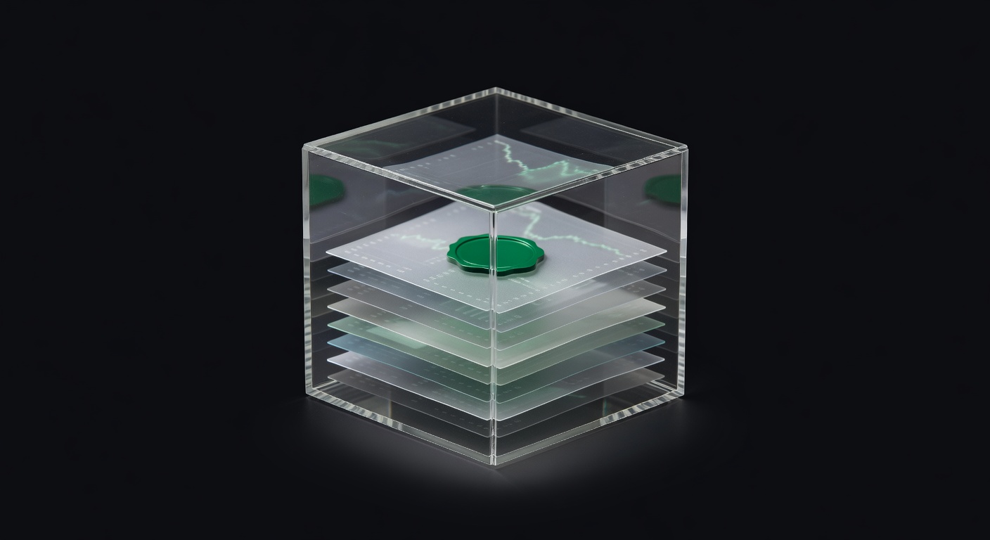 Conceptual image of transparent verified records representing broker-verified trading performance data